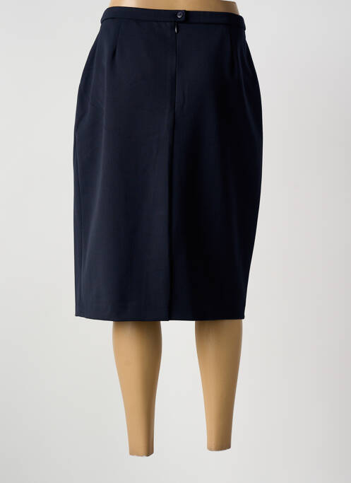Jupe mi-longue taille haute bleu GUY DUBOUIS femme