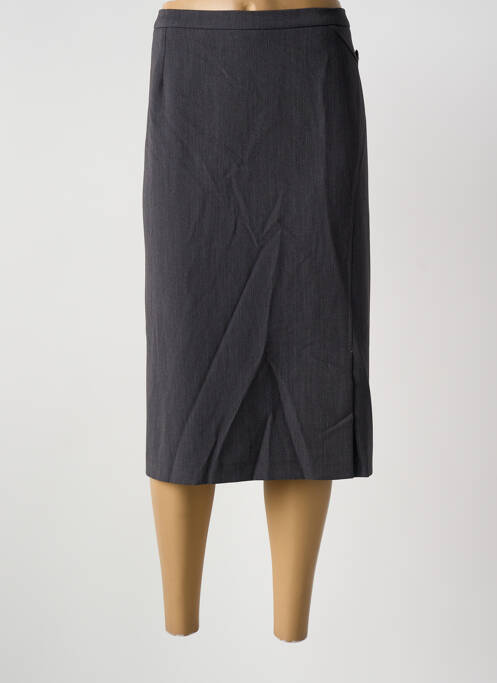 Jupe mi-longue taille haute gris GUY DUBOUIS femme