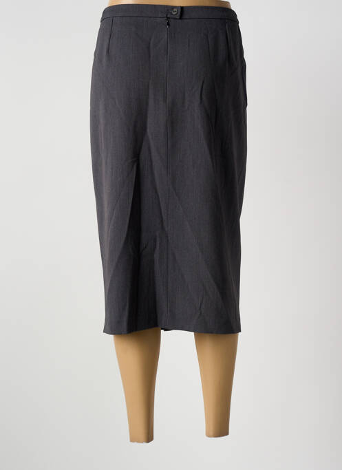 Jupe mi-longue taille haute gris GUY DUBOUIS femme