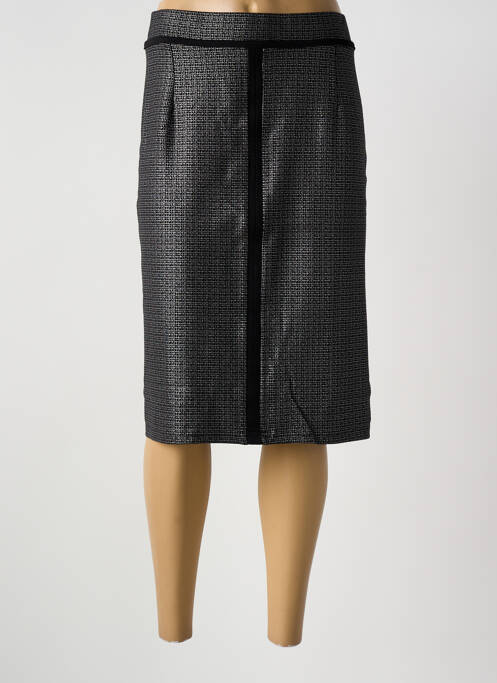 Jupe mi-longue taille à pinces noir GREGORY PAT femme