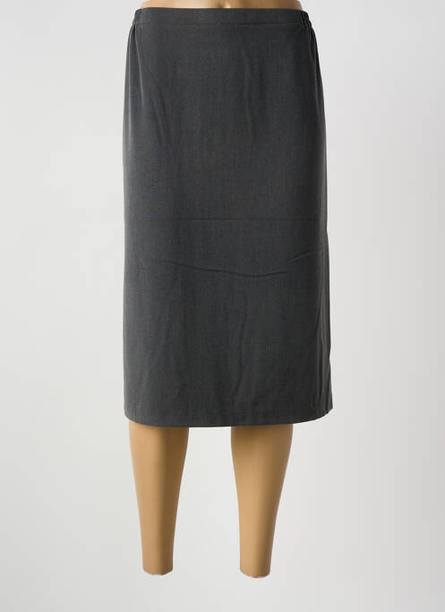 Jupe mi-longue taille haute gris GUY DUBOUIS femme