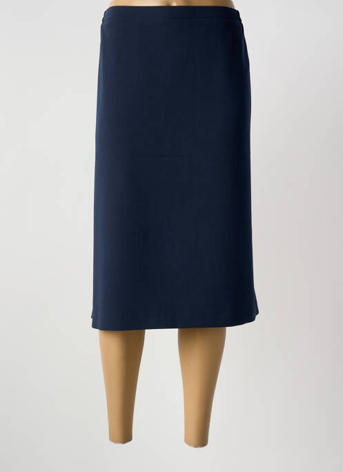 Jupe mi-longue taille haute bleu GUY DUBOUIS femme