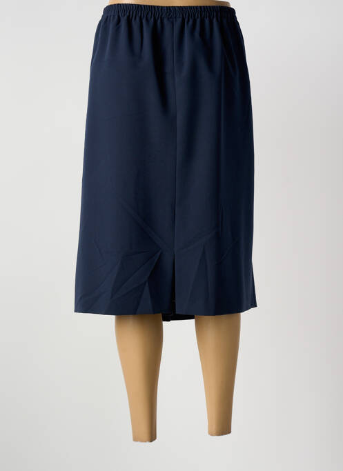 Jupe mi-longue taille haute bleu GUY DUBOUIS femme