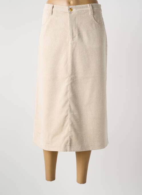 Jupe mi-longue taille normale beige WALTRON femme