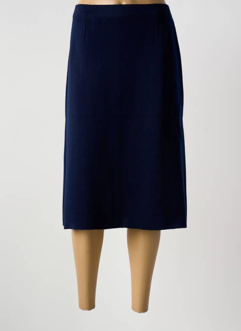 Jupe mi-longue stretch bleu MINO MORA femme