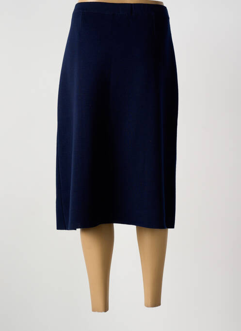 Jupe mi-longue stretch bleu MINO MORA femme