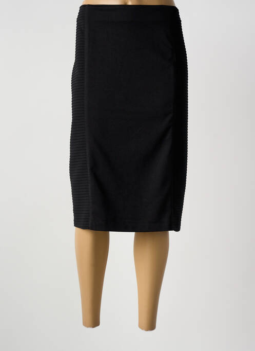 Jupe mi-longue coupe droite noir GREGORY PAT femme