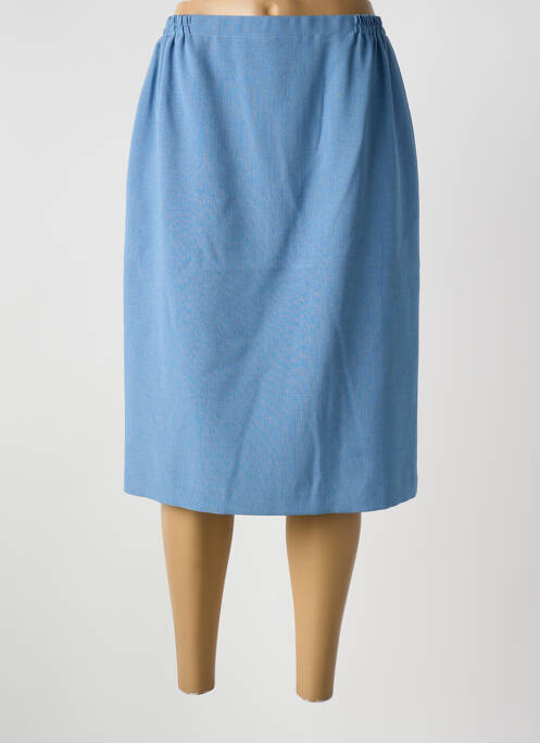 Jupe mi-longue bleu GUY DUBOUIS femme