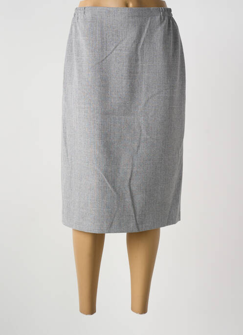 Jupe mi-longue gris GUY DUBOUIS femme