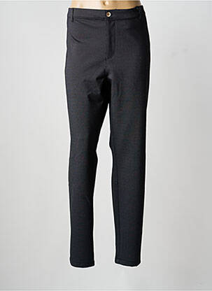 Pantalon chino fermeture zippée sous rabat boutonné taille normale noir WALTRON femme