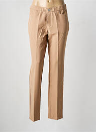 Pantalon slim taille élastique taille haute marron WALTRON femme