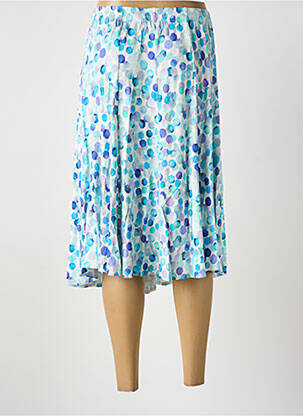 Jupe mi-longue coupe évasée bleu GRIFFON femme