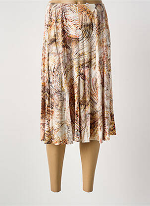 Jupe mi-longue stretch marron GRIFFON femme
