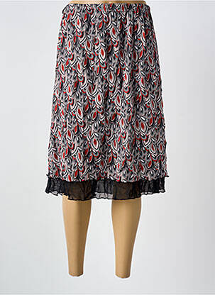 Jupe mi-longue stretch noir GRIFFON femme