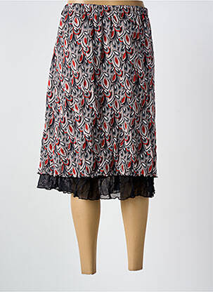 Jupe mi-longue stretch noir GRIFFON femme