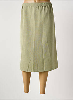 Jupe mi-longue coupe droite vert GRIFFON femme