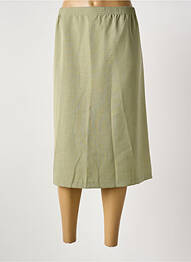 Jupe mi-longue coupe droite vert GRIFFON femme