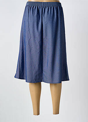 Jupe mi-longue coupe droite bleu GRIFFON femme