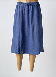 Jupe mi-longue coupe évasée bleu GRIFFON femme