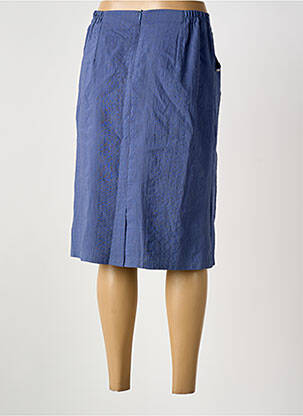 Jupe mi-longue coupe droite bleu clair GRIFFON femme