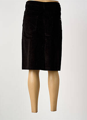 Jupe mi-longue coupe droite noir GRIFFON femme
