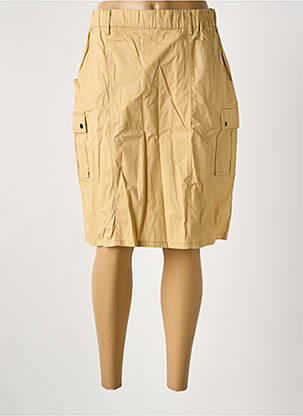 Jupe mi-longue stretch beige GRIFFON femme