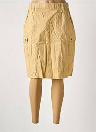 Jupe mi-longue stretch beige GRIFFON femme