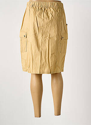 Jupe mi-longue stretch beige GRIFFON femme
