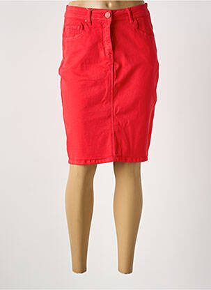 Jupe mi-longue taille normale rouge GRIFFON femme
