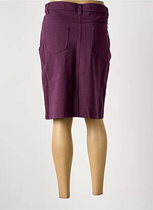 Jupe mi-longue stretch violet GRIFFON femme