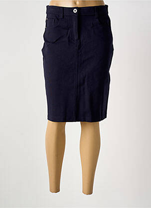 Jupe mi-longue taille normale bleu GRIFFON femme