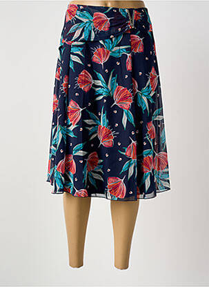 Jupe mi-longue bleu GRIFFON femme