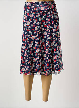 Jupe mi-longue bleu GRIFFON femme