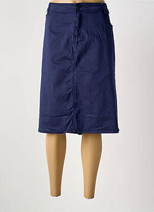Jupe mi-longue bleu GRIFFON femme