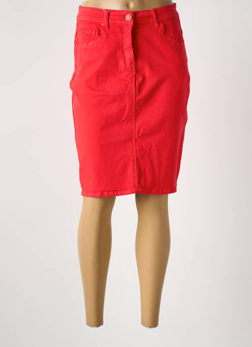 Jupe mi-longue taille normale rouge GRIFFON femme