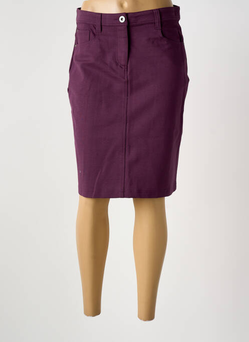 Jupe mi-longue taille normale violet GRIFFON femme
