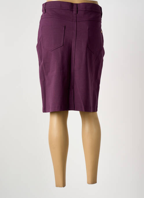 Jupe mi-longue taille normale violet GRIFFON femme