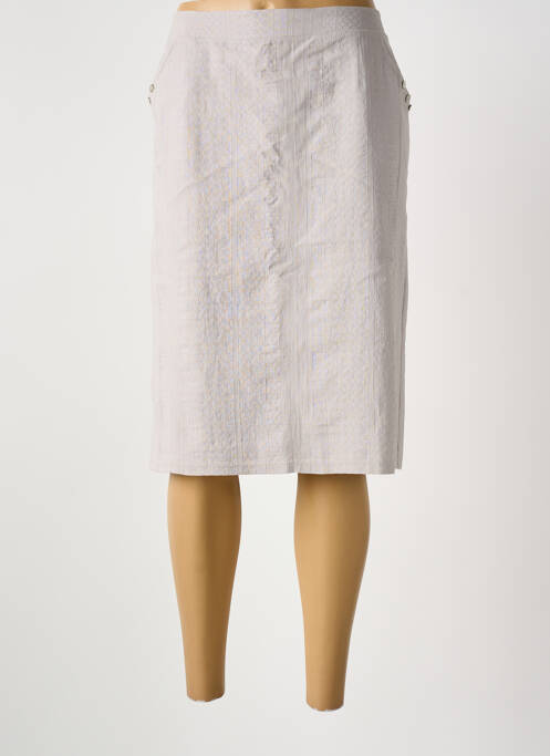 Jupe mi-longue beige GRIFFON femme