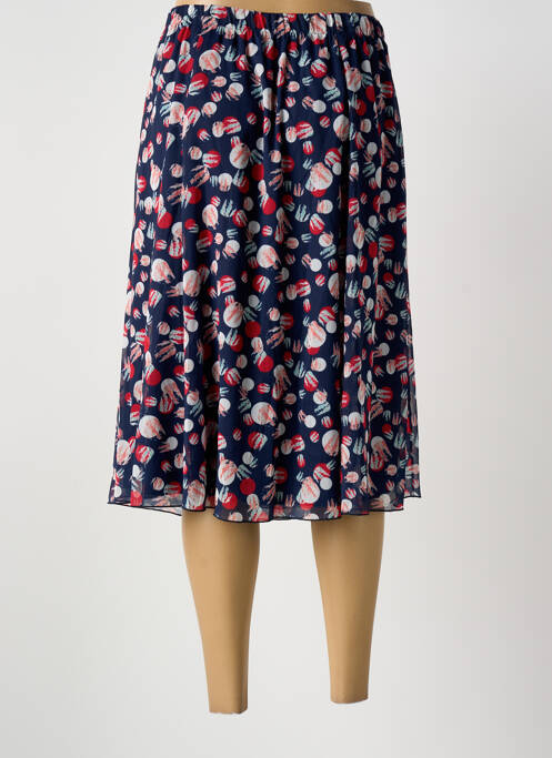 Jupe mi-longue bleu GRIFFON femme