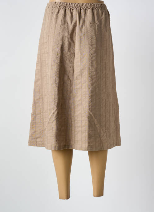Jupe mi-longue marron GRIFFON femme
