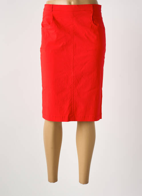 Jupe mi-longue rouge GRIFFON femme