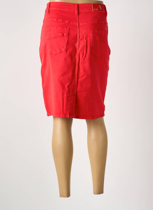 Jupe mi-longue rouge GRIFFON femme