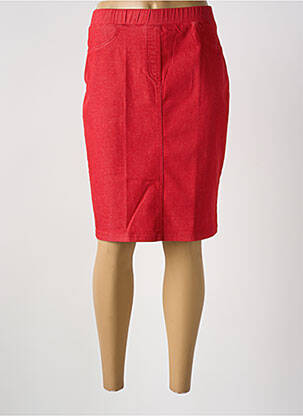 Jupe mi-longue stretch rouge CONCEPT K femme
