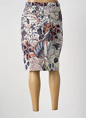 Jupe mi-longue stretch bleu MERI & ESCA femme