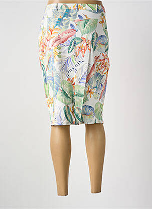 Jupe mi-longue taille normale blanc GUY DUBOUIS femme