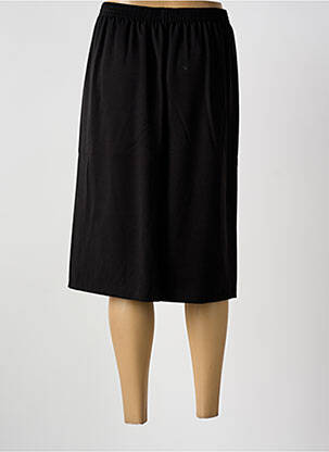 Jupe mi-longue stretch noir GRIFFON femme