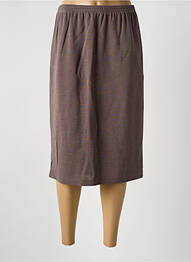Jupe mi-longue coupe droite marron GRIFFON femme