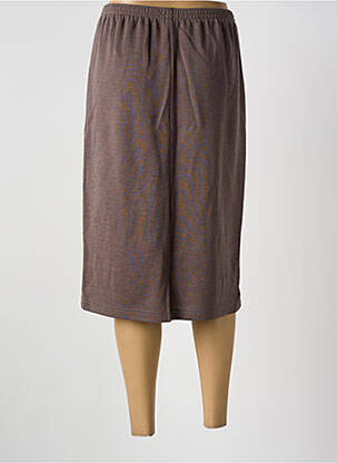 Jupe mi-longue coupe droite marron GRIFFON femme