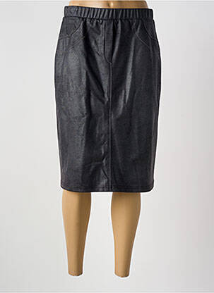 Jupe mi-longue stretch noir GUY DUBOUIS femme