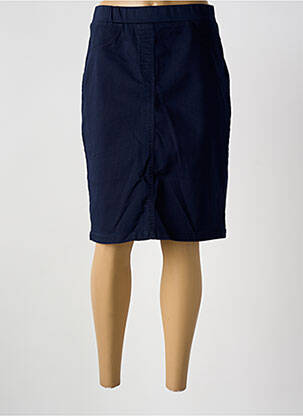Jupe mi-longue coupe droite bleu CONCEPT K femme